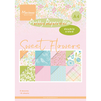 Marianne Design • Pretty Papers Bloc A4 Sweet Flowers (PK9183)