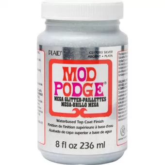 Mod Podge Mega Glitter 236ml Zilver (CS17293)
