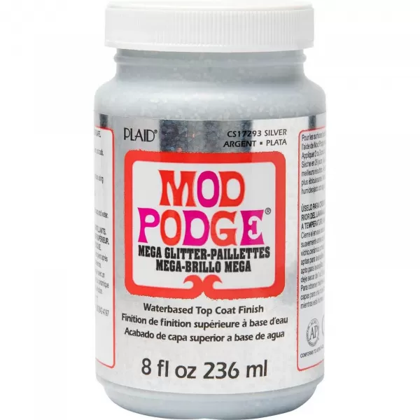 Mod Podge Mega Glitter 236ml Zilver (CS17293)