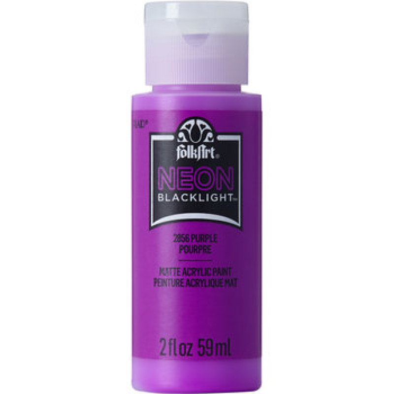 Folkart Neon Blacklight Purple 2 fl oz (K2856) (28995028564)