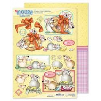 Marij Rahder Mouse Party! 3D Die Cut Sheet & Potpourri Sheet (9.0062)