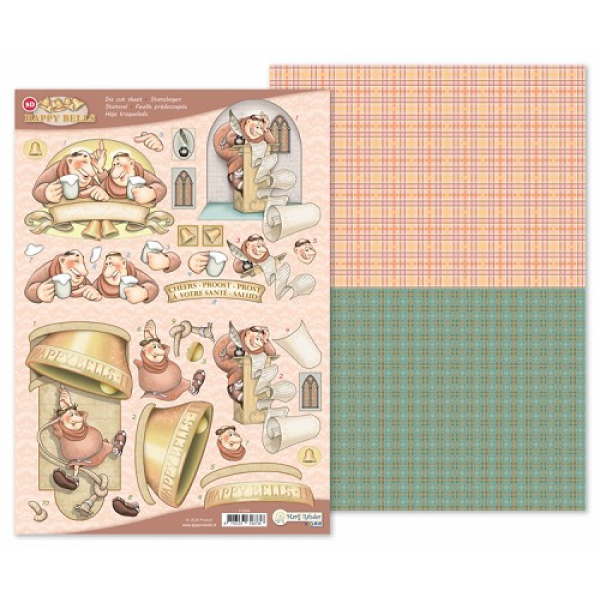 Marij Rahder Happy Bells 3D Die Cut sheet (9.0068)