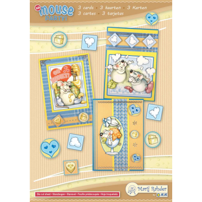 Marij Rahder Mouse Party! 1 3D A5 Complete Card Set (3 cards) (9.0088)