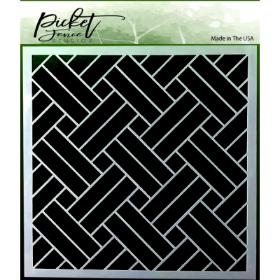 Picket Fence Studios Basket Weave Stencil