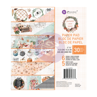 Prima Marketing Pumpkin & Spice 6x6 Inch Paper Pad 