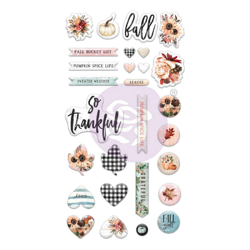 Prima Marketing Pumpkin & Spice Puffy Stickers (647841)