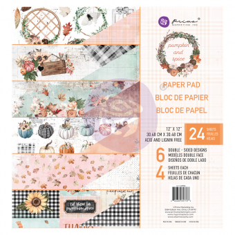 Prima Marketing Pumpkin & Spice 12x12 Inch Paper Pad (647766)