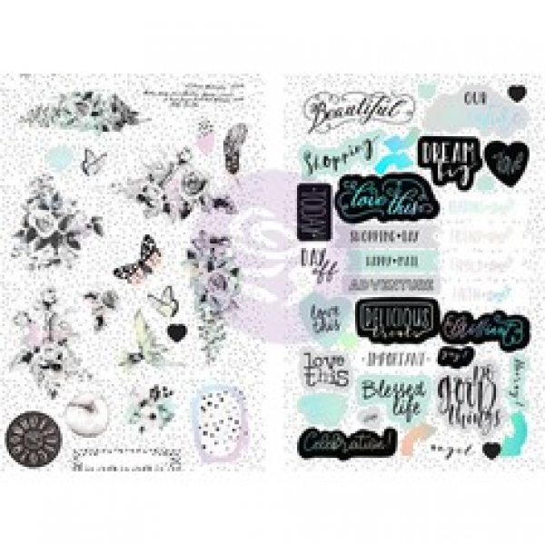 Prima Marketing Flirty Fleur Chipboard Stickers (597573)