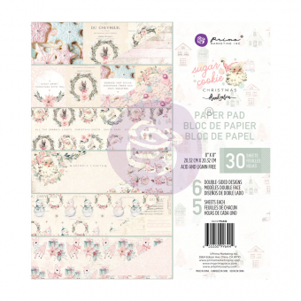 Prima Marketing Sugar Cookie Christmas 8x8 Inch Paper Pad ( 996444)
