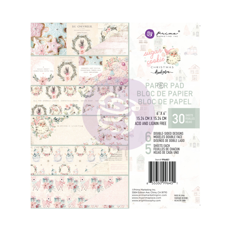 Prima Marketing Sugar Cookie Christmas 6x6 Inch Paper Pad (996451)
