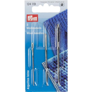 Prym 124119 Wol- en smyrnanaald staal No.1,3,5 zilverkleurig (022.124119)