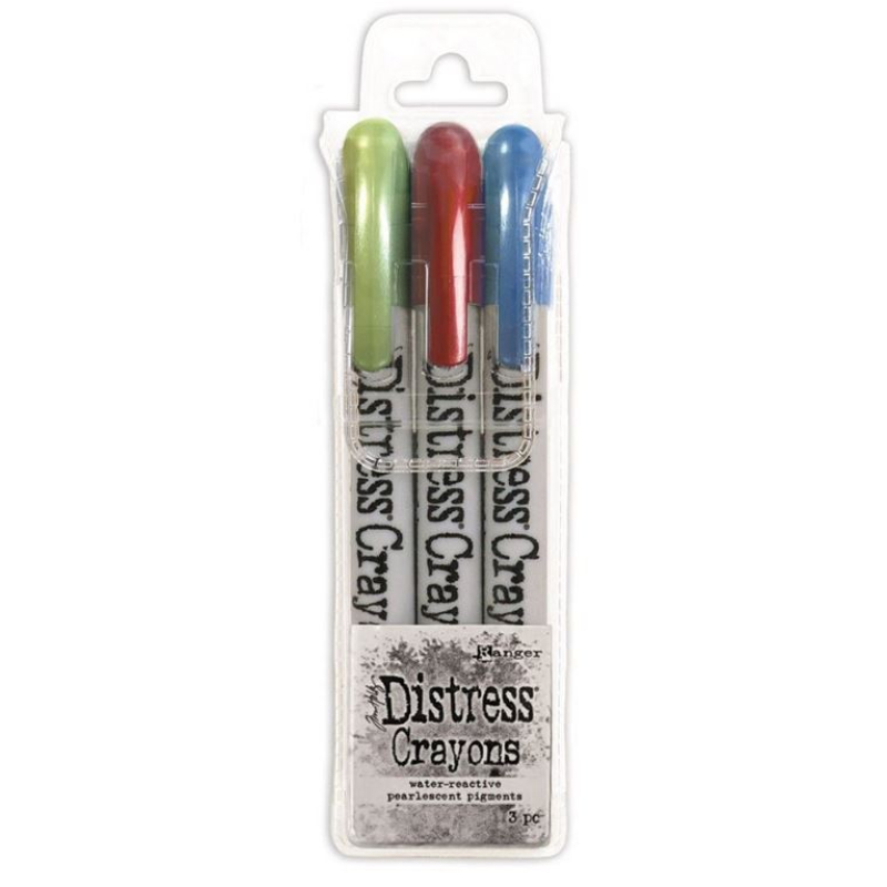 Tim Holtz Ranger Distress Pearl Crayons Holiday Set 3 (TSCK81173)