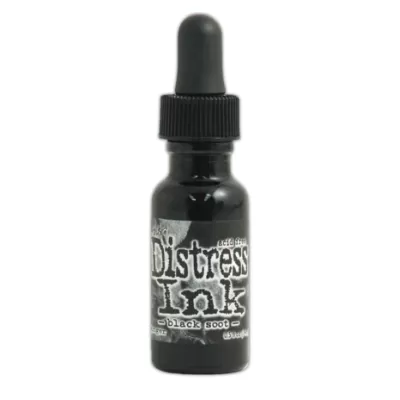 Tim Holtz Distress Ink Black Soot Re-Inker 0.5 fl oz (TIM19480)