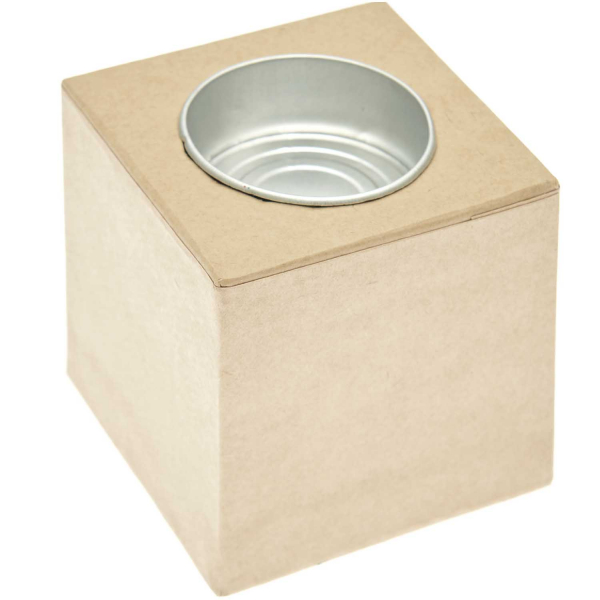 Rico Design Papier maché candle holder cube, 6 x 6 x 6 cm (500450)
