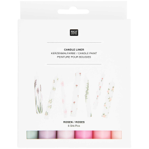 Rico-Design Candle liner Set Roses, 6-tlg (501276)