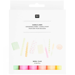 Rico-Design Candle liner Set Neon, 6-tlg (501277)