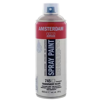 Amsterdam Spray paint 400 ml Zwart Transparant 745 (17167450)