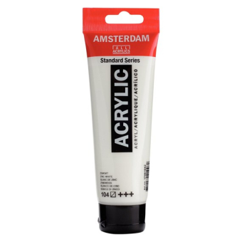 Amsterdam Standard Series acrylverf Tube 120 ml Zinkwit 104 (17091042)