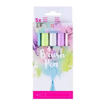 Talens - Ecoline Brush Pen set Pastel | 5 colours (11509931)