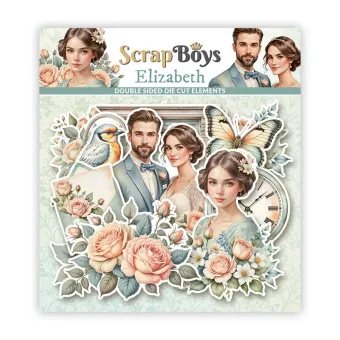 ScrapBoys Elizabeth Double Sided Die Cut Elements (47pcs) (SB-ELIZ-12)