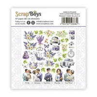 ScrapBoys Lavender Love Double Sided Die Cut Elements (47pcs) (SB-LALO-12)