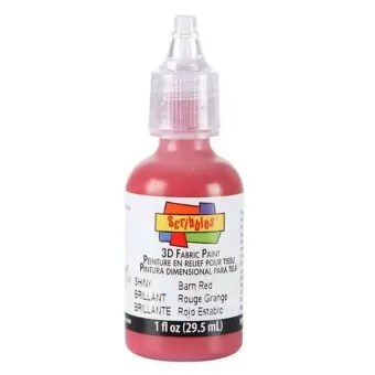 Scribbles • 3D Textielverf Glanzend 29,5ml  Barn Red (13904)