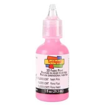 Scribbles • 3D Textielverf Glanzend 29,5ml Neon Roze (54356)