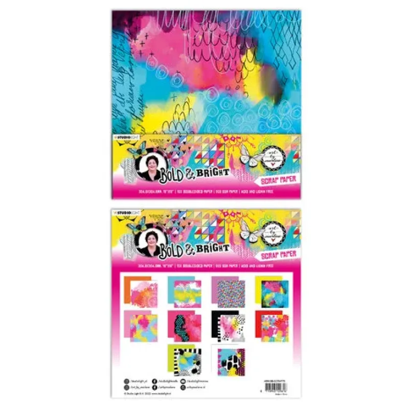 Art By Marlene Bold & Bright Background Scrap Paper 12x12 inch  (ABM-BB-SCRAP79
