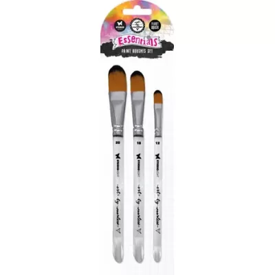 Art By Marlene Essentials Paint Brushes Set Filbert (3pcs) (ABM-ES-BRUSH02)