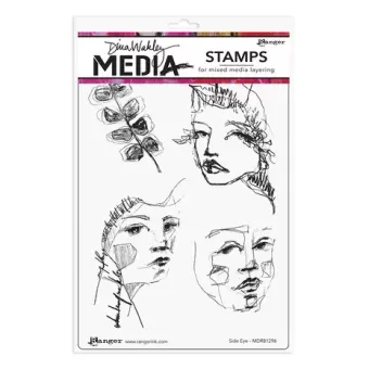 Ranger Dina Wakley MEdia Cling Stamps Side Eye (MDR81296)