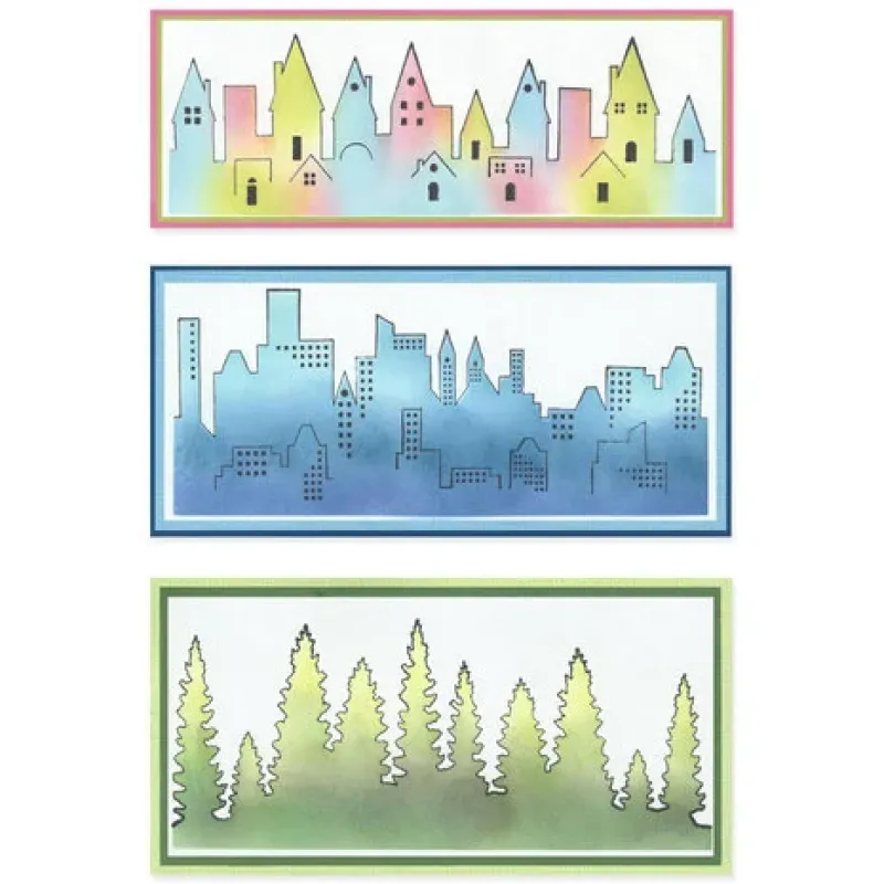 Sizzix Clear Stamps by Stacey Park Cosmopolitan, The View (6pcs) (666696)