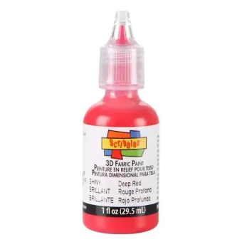 Scribbles • 3D Textielverf Glanzend 29,5ml Diep Rood