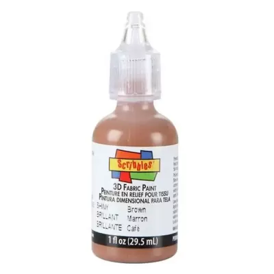 Scribbles • 3D Textielverf Glanzend 29,5ml Bruin (14704)