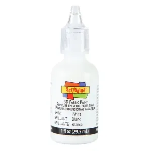 Scribbles • 3D Textielverf Glanzend 29,5ml wit ( 54110)