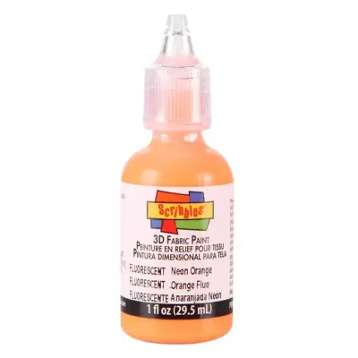 Scribbles • 3D Textielverf Glanzend 29,5ml Neon Oranje (54357)