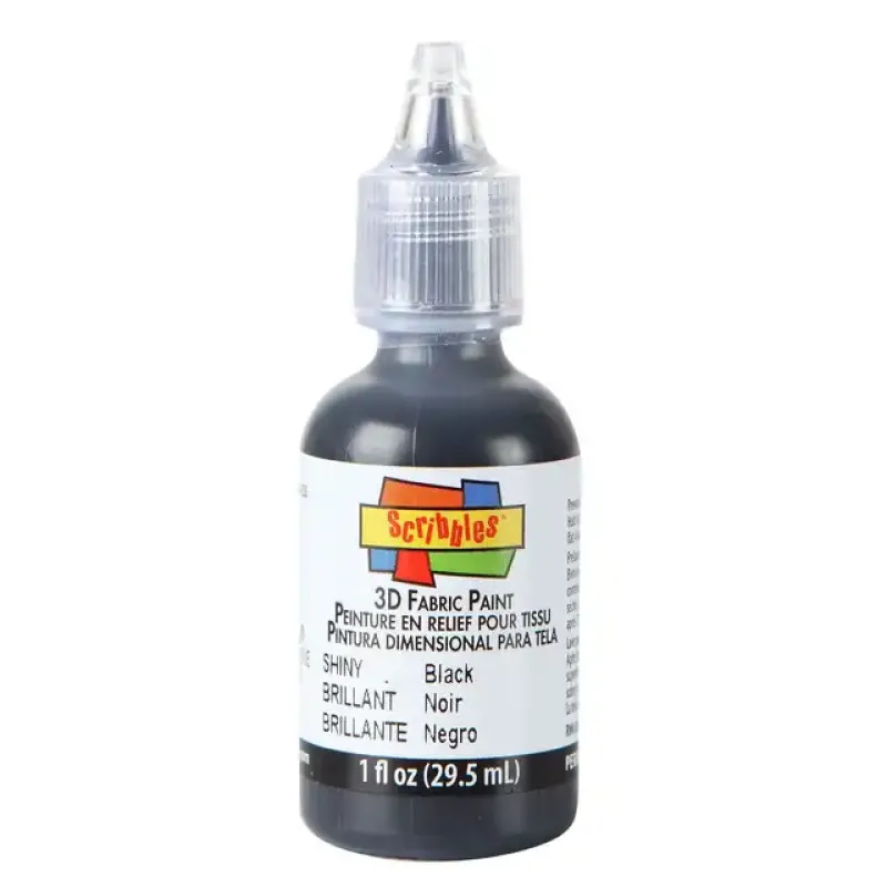 Scribbles • 3D Textielverf Glanzend 29,5ml Zwart (54139)