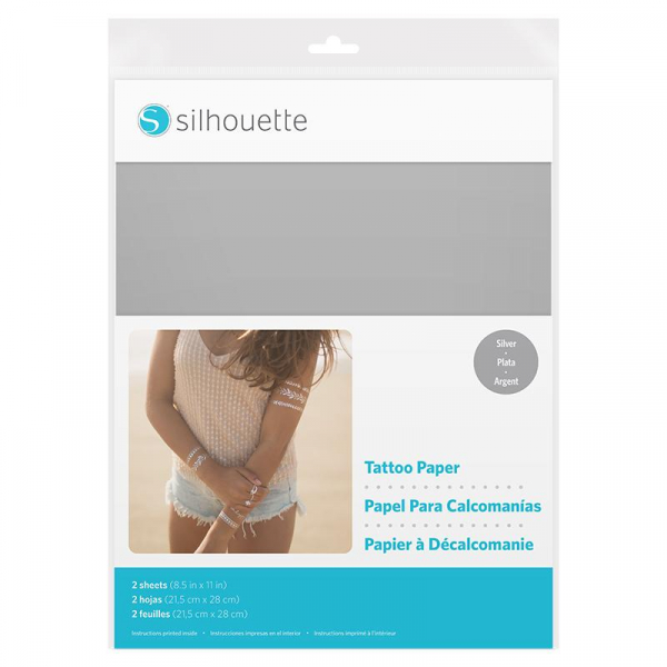 Silhouette Temporary Tattoo papier silver (MEDIA-TATTOO-SVR)