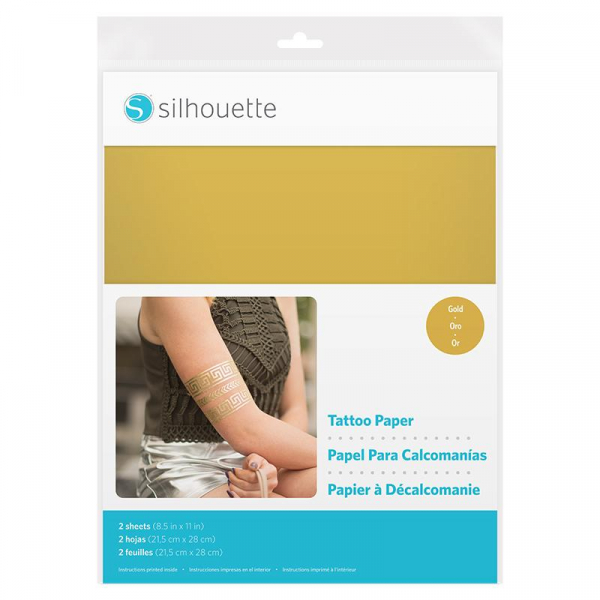 Silhouette Temporary Tattoo papier goud (MEDIA-TATTOO-GLD)