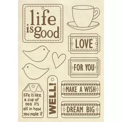 Stamperia Wooden Shapes A5 Life is Good (KLSP046)