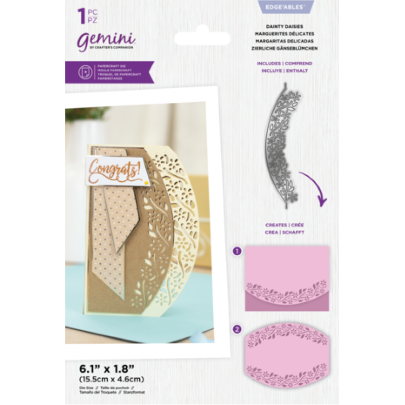 Ellipse Dainty Daisies Edge'ables Dies (GEM-MD-EDG-DDAISIE)