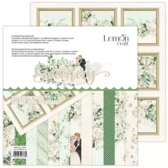 LemonCraft Greenery 12x12 Inch Paper Pad (LEM-GREEN-01)