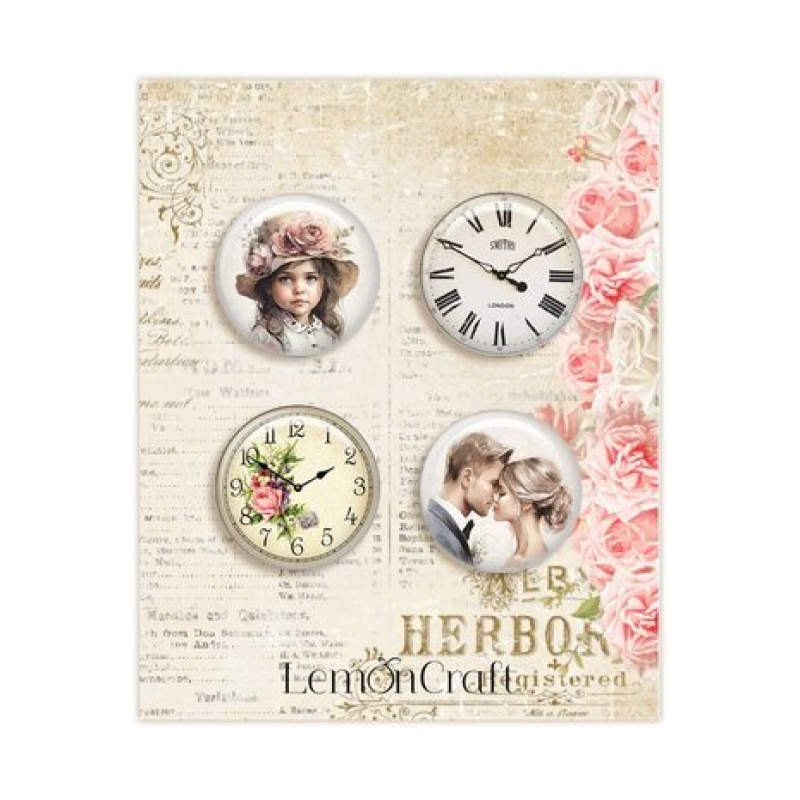 LemonCraft Secret Garden Buttons/Badge (4pcs) (LEM-SEGAR-04)