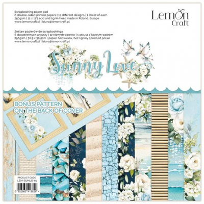 LemonCraft Sunny Love 12x12 Inch Paper Pad (LEM-SUNLO-01)