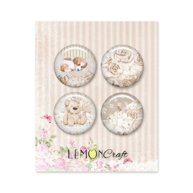 LemonCraft Waiting for You Buttons/Badge (4pcs) (LEM-WAITING-04)