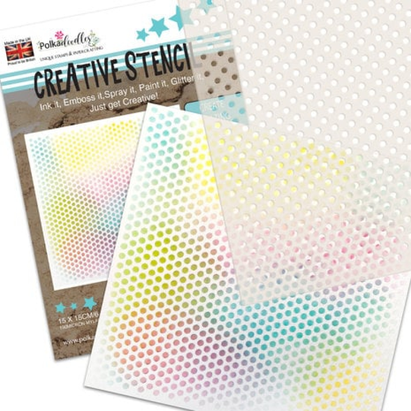 Polkadoodles Polka Dot Mesh Creative Stencil (PD8675)