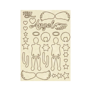 Stamperia Wooden Shapes A5 Angel Baby (KLSP041)