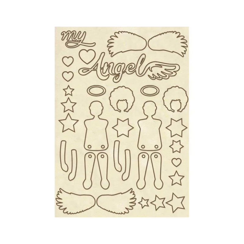 Stamperia Wooden Shapes A5 Angel Baby (KLSP041)