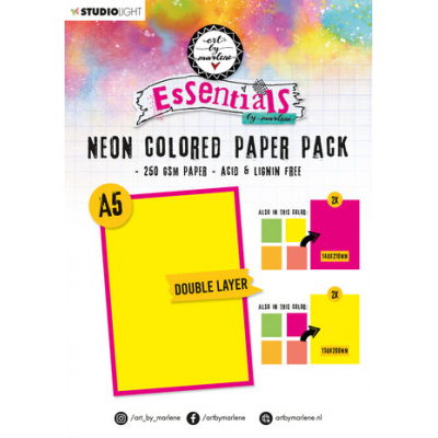 Art By Marlene Essentials Neon Colored A5 Paper Pack (ABM-ES-PP105)