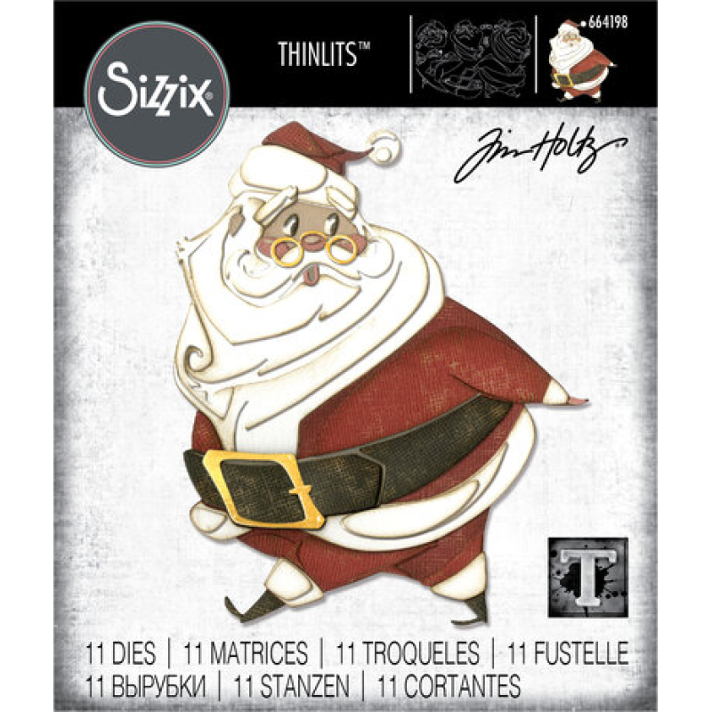Sizzix Thinlits Colorize by Tim Holtz Jolly St. Nick (11pcs) (664198)