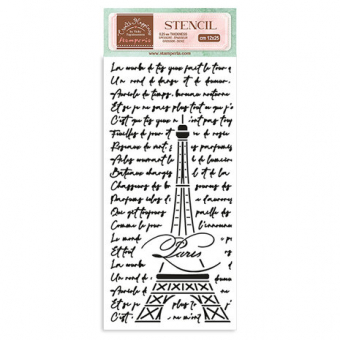 Stamperia Create Happiness Oh lá lá Thick Stencil 12x25cm Tour Eiffel (KSTDL80)